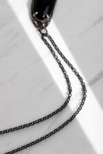 Black peacock feather