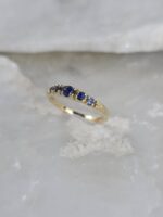 Eternity σε χρυσό Κ14 ,με φυσικά μπλε ζαφείρια.